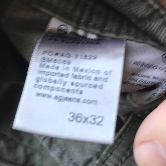 Olive AG 36/32 never worn chinos. Mint condition